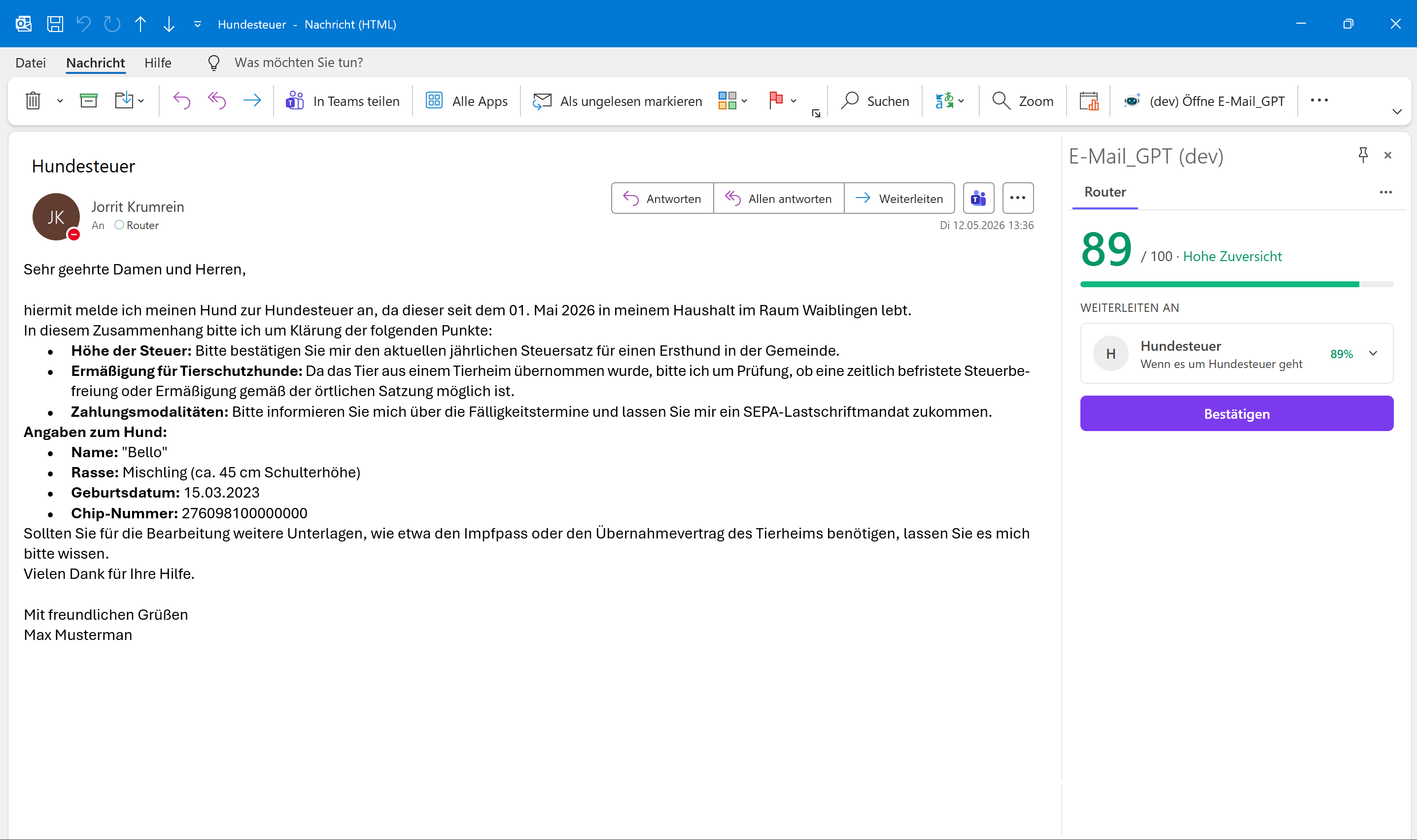 E-Mail_Routing - Vorschlag